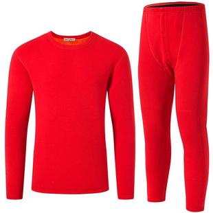 巨厚老年人保暖内衣女加绒加厚冬季妈妈保暖衣套装男士打底护膝冬