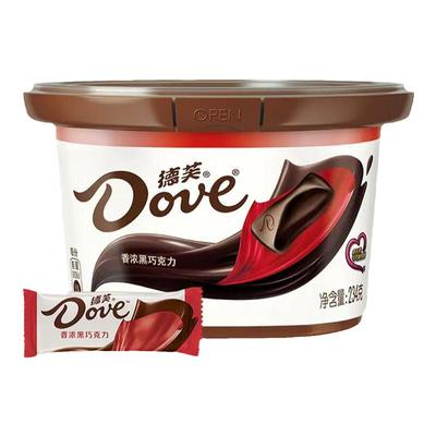 德芙巧克力234g碗装丝滑牛奶巧克力香浓黑巧休闲零食