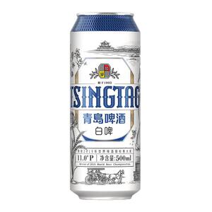 青岛啤酒白啤500ml*6罐