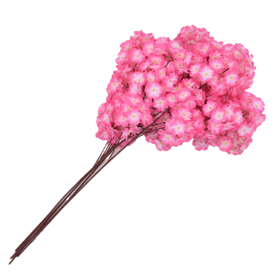 仿真樱花桃花枝婚庆假花塑料假花