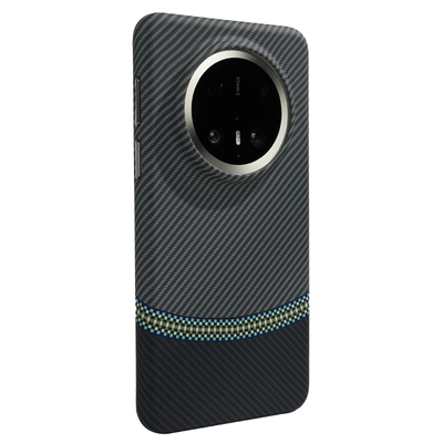 适用华为磁吸夜光碳纤维纹手机壳