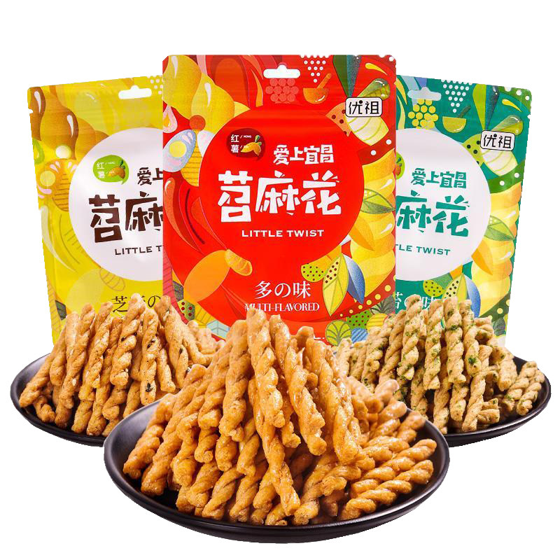傅阿姨优祖苕麻花258g休闲