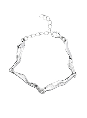 银色水波纹手链女款高级感手环