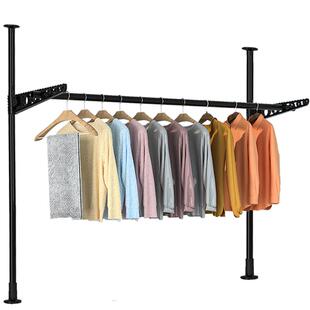 窗台窗户晾衣杆家用阳台窗外晒被子神器简易顶天立地飘窗晾衣架