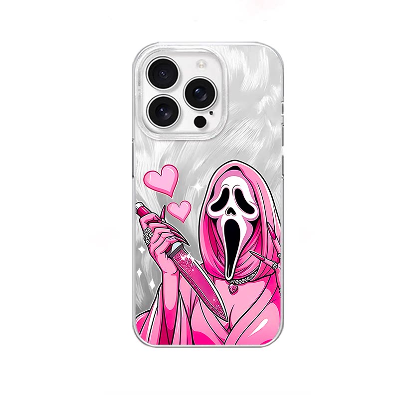 粉系尖叫死神适用于iPhone18promax/iPhone17pro手机壳华为mete80一加13磁吸vivoS30羽纱红米K80小米17OPPO