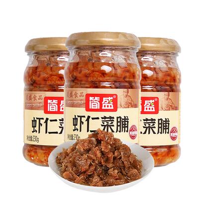 简盛虾仁菜脯230g/瓶萝卜干