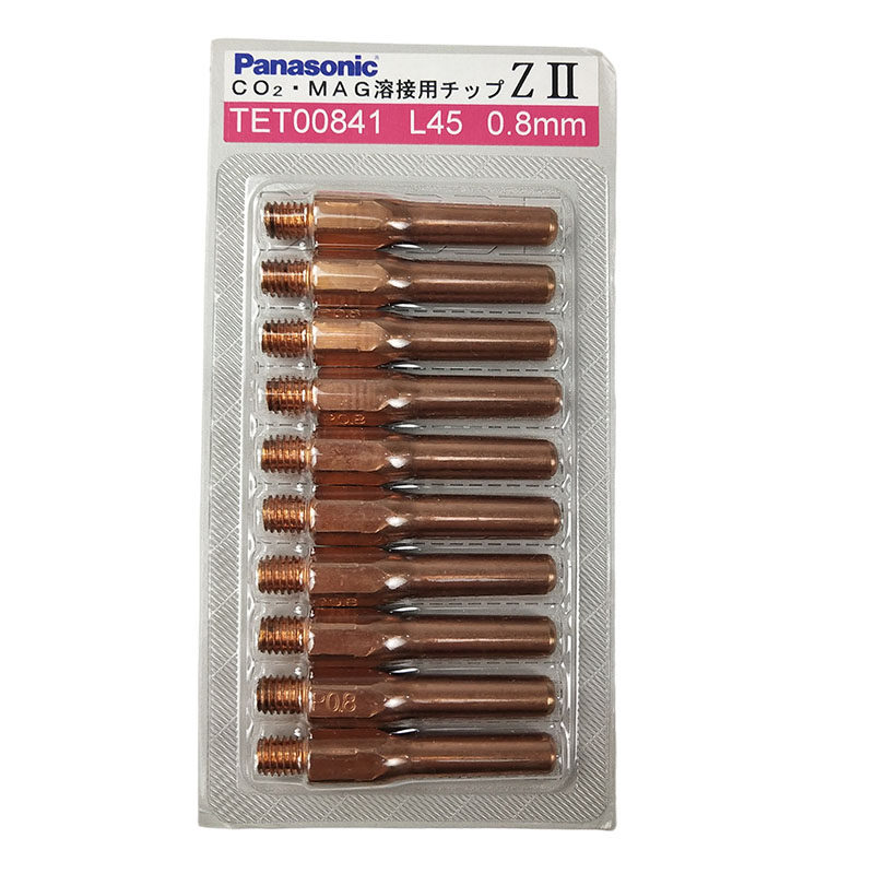 松下气保焊保二焊机焊接专用0.81.0mm1.2导电嘴进口不锈钢