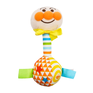 日本面包超人新生儿布制手摇铃婴儿益智玩具启发头脑发育0个月起