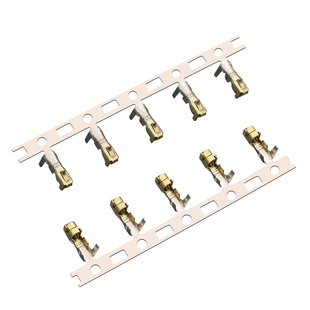 镀金XH XHB连绕端子2.54mm插簧接插件TJC3冷压头磷铜镀锡簧片端子