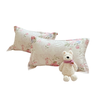 全棉纯棉枕套一对装家用儿童枕头套48x74cm单个整头套单双人成人