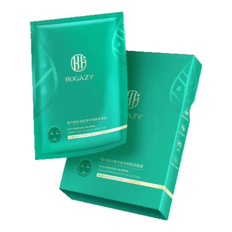 【到手10盒】柏卡姿光果甘草贴片面膜补水保湿紧致烟酰胺嫩肤面膜