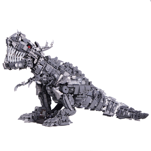 启迪积木霸王刃三角翼龙侏罗纪恐龙公园高难度巨大拼装模型玩具