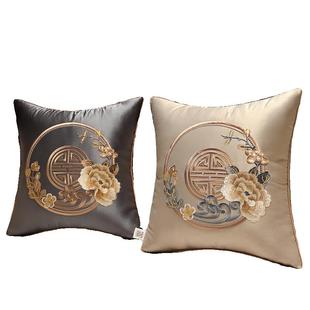 中国风抱枕靠垫大靠背垫新中式抱枕沙发客厅轻奢高级感床头靠枕套