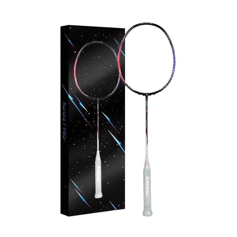川崎极光7Pro极夜黑礼盒羽毛球拍全碳素纤维专业比赛进攻型高颜值
