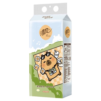 清风卡皮巴拉联名款挂抽250抽/提