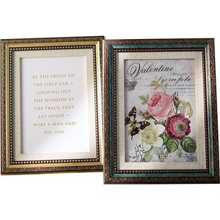 复古怀旧相框摆台5五6六7七8八10可洗照片A4寸挂墙油画框相片框架