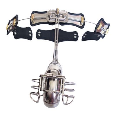 豪华男用贞洁锁男防脱贞操锁贞洁裤男性专用贞操带调教训练卡蛋款