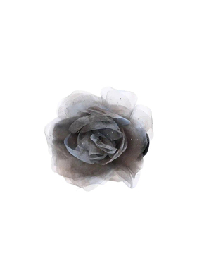 韩系网纱花朵轻奢气质盘发夹
