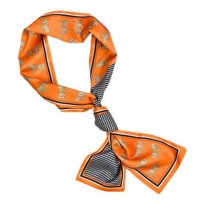 长条小丝巾女2025新款系脖高级感细窄领巾绑包搭配衬衫护颈薄围巾