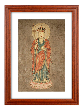 静世莲地藏王菩萨佛像装饰画