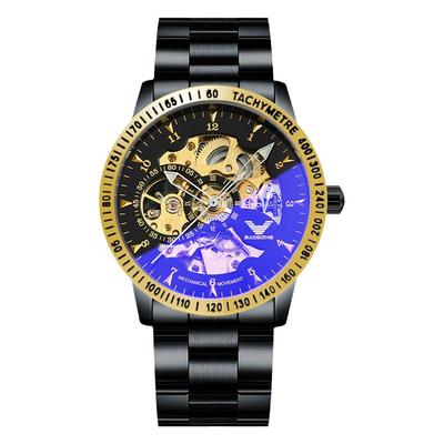 镂空防水机械表男士学生