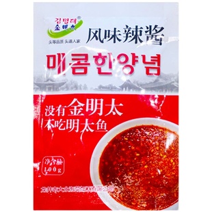 延边特产金明太风味辣椒酱烧烤酱海鲜酱火辣鸡爪料明太鱼蘸料辣酱