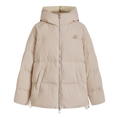 A21女装梭织宽松连帽羽绒服