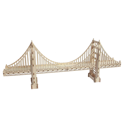金门大桥木制3D手工拼装桥梁模型