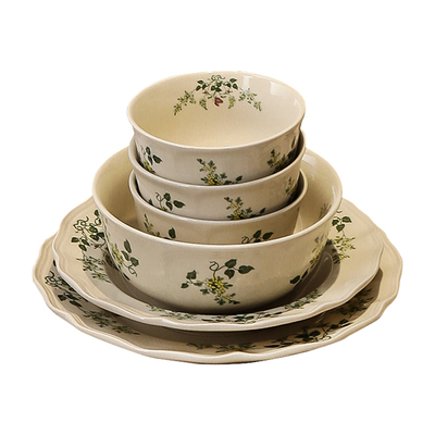 漫时光法式复古丁香花碗碟套装