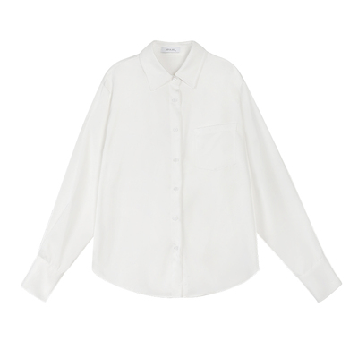 绸缎长袖衬衫女高级感2025新款