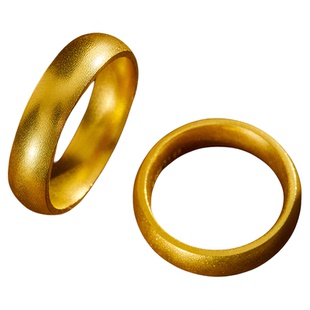 明牌珠宝足金戒指 至简天元戒古法对戒素圈实心指环AFM0099