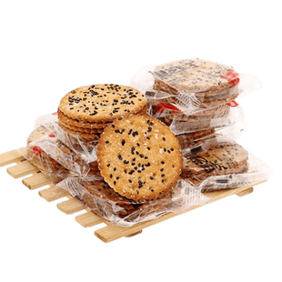 黑白芝麻饼干粗粮老式薄脆饼干小包装80后代早餐零食品官方旗舰店