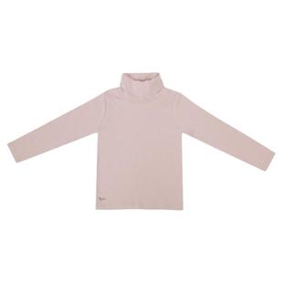 现锦小和和amber韩国童装女童打底衫秋冬洋气软糯儿童翻领磨毛t恤