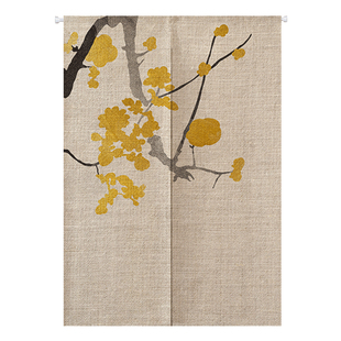 中式门帘家用帘子卧室布帘棉麻布艺卫生间挂帘客厅厨房遮挡隔断帘