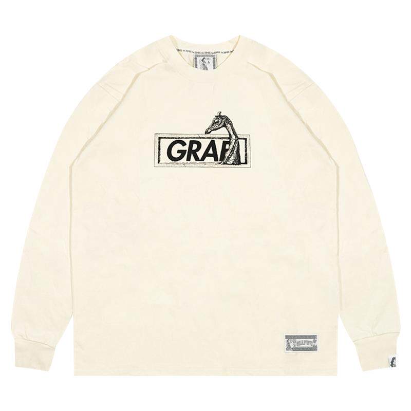 GRAF原创品牌【致敬艺术家】丢勒版画风格天使长颈鹿重磅纯棉长袖