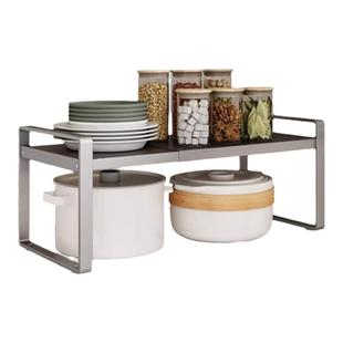 可伸缩厨房置物架台面橱柜隔板分层架柜内调料收纳锅架桌面小架子