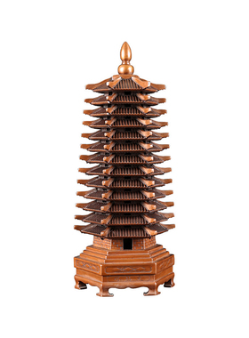 铜聚德 纯铜文昌塔紫铜办公室书桌书房客厅装饰铜工艺品礼品摆件