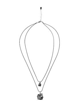 s.deer设计感几何吊坠双层项链