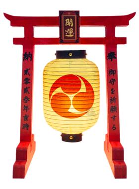 桌面摆件桌面礼品纸饰灯笼发光