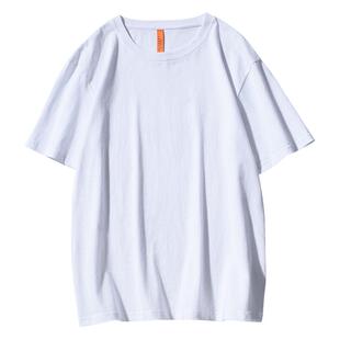 日本纯棉纯色短袖打底衫T恤白色白的男女通勤纯黑内搭体恤纯白t恤
