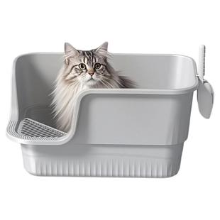 猫砂盆超大号防外溅猫厕所特大防臭开放式猫砂盆子巨大幼猫猫屎盆