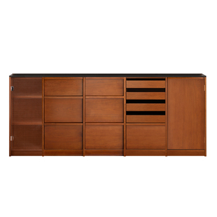 浮生记/中古餐边柜客厅家用骨骼线柜子收纳储物柜岩板靠墙小柜子