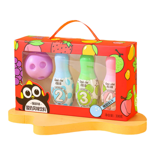 孔多里多【6种乳酸菌发酵】酸奶风味饮料儿童礼物多口味330g礼盒