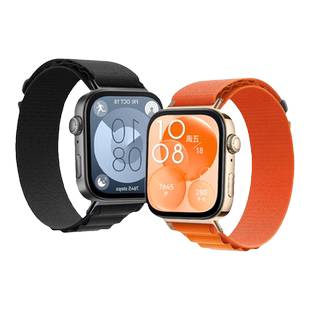 适用华为watchfit4手表高山尼龙回环4pro表带fit2运动FIT3智能手环fitnew雅致版G字扣表链男士女生夏天透气