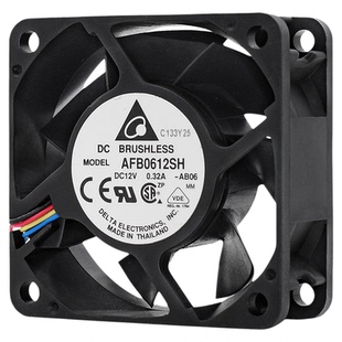 AFB0612SH台达6025 12V0.32A机箱服务器双滚珠PWM温控散热风扇6CM