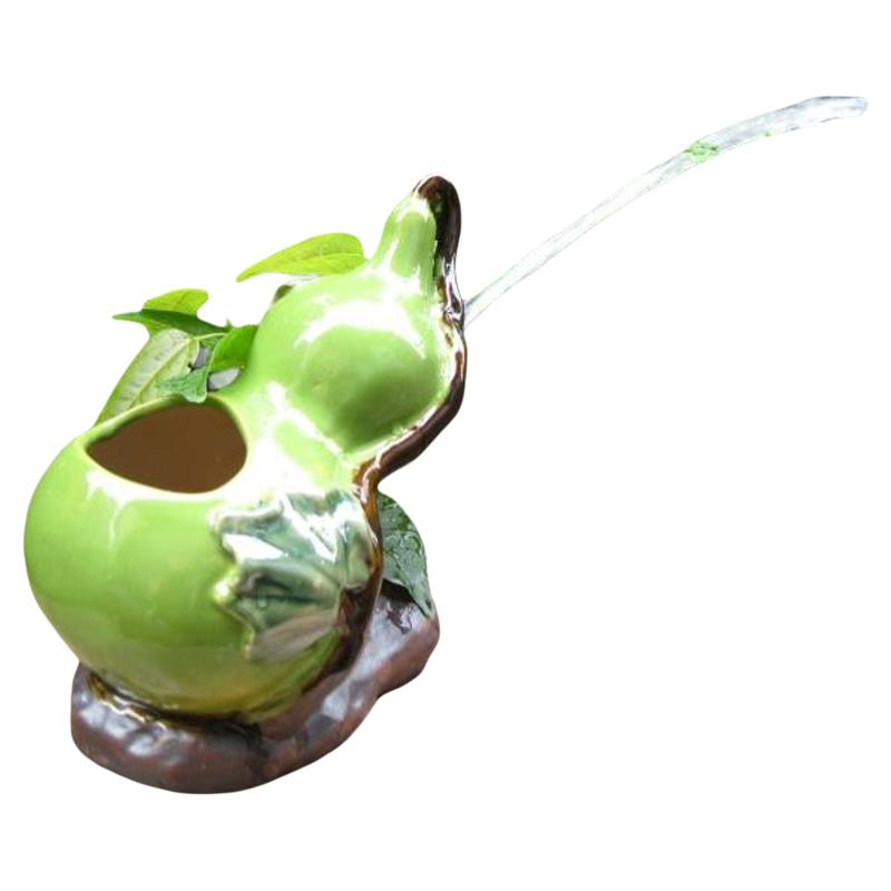 假山风水招财陶瓷喷水葫芦摆件