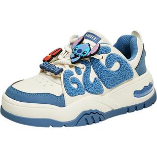 沈月同款天美意史迪奇联名626休闲运动板鞋女面包鞋小白鞋子