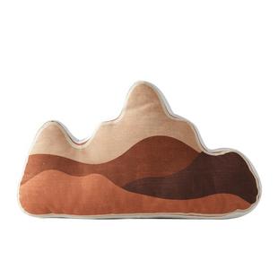 中式背有靠山抱枕高颜值办公室客厅沙发异形腰枕靠垫山形咖色靠枕