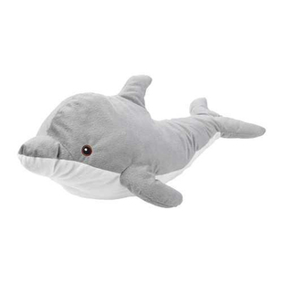宜家IKEA耶诺布勒 毛绒玩具, 海豚益智模型玩偶安心抱枕生日礼物