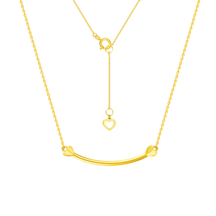 周大福SOINLOVE「极简」折纸爱心项链18K金项链女VE176情人节礼物